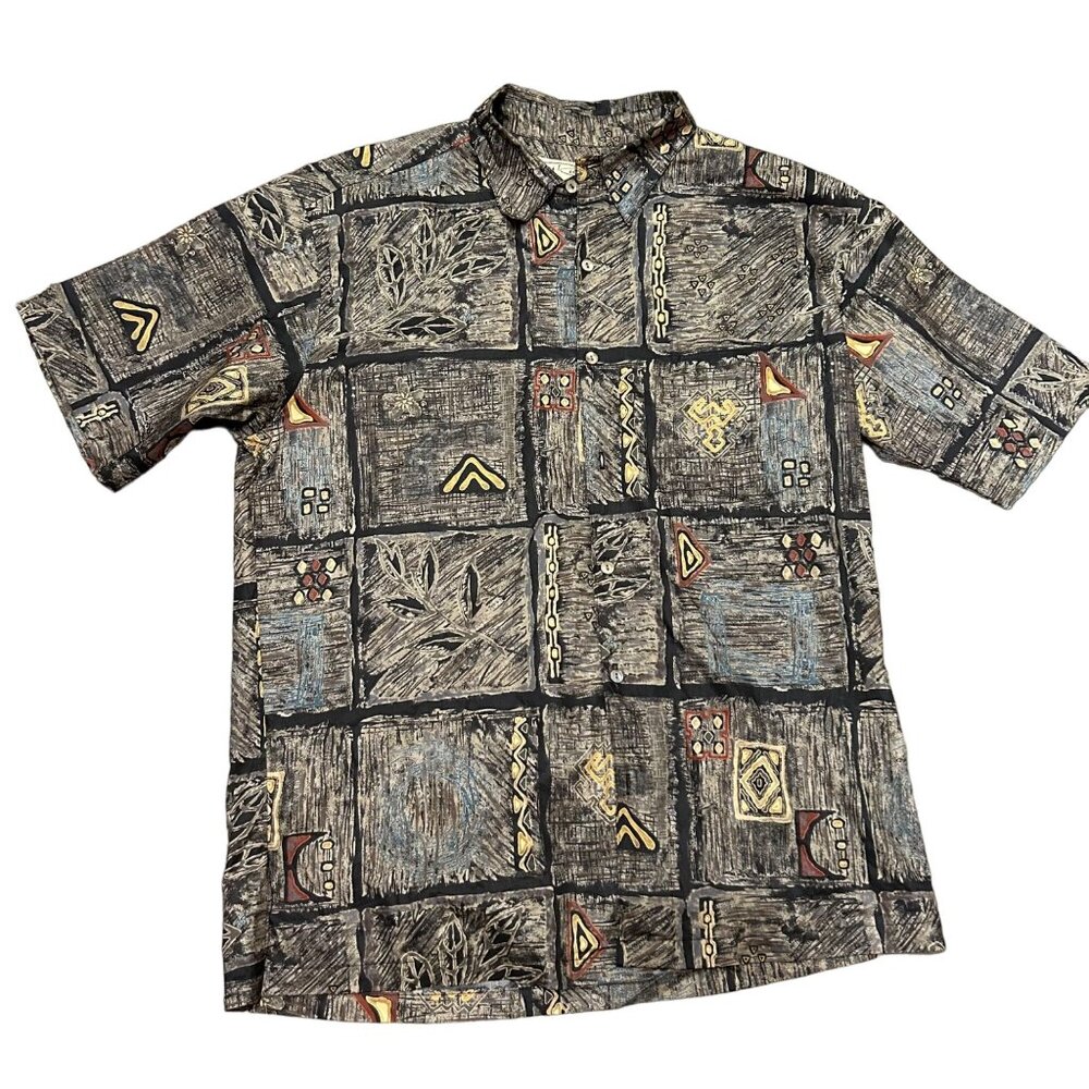 Vintage Tori Richard Novelty Collared Button Up Hawaiian Shirt M